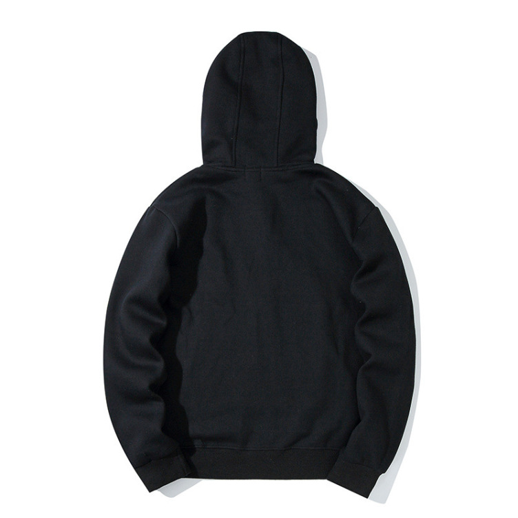 Loose zip lettering trend hoodie
