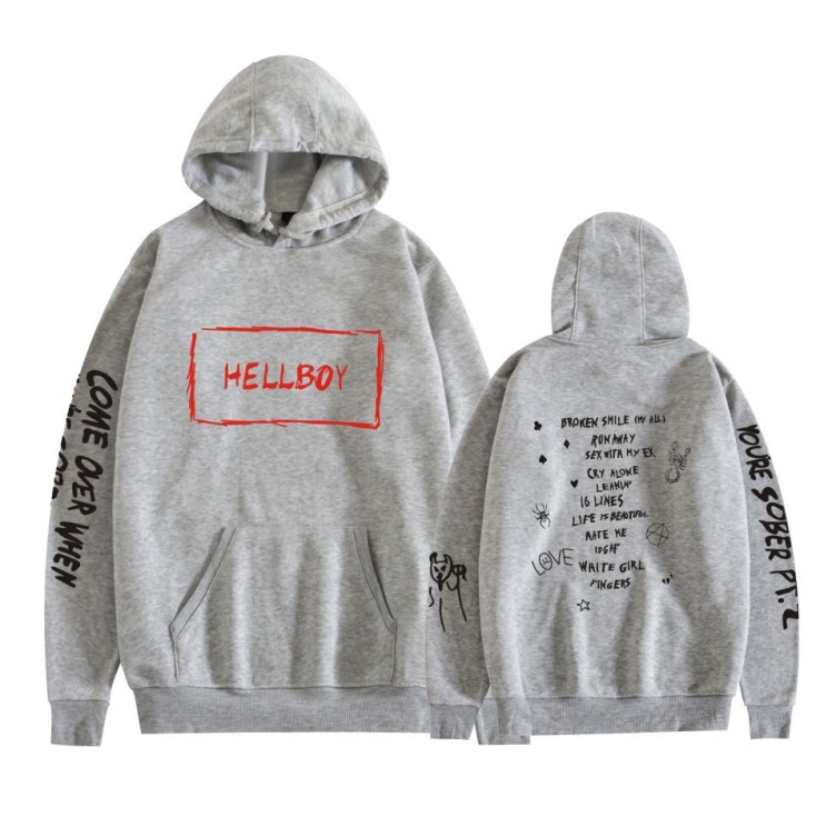 Printed fashion trend men's hoodie