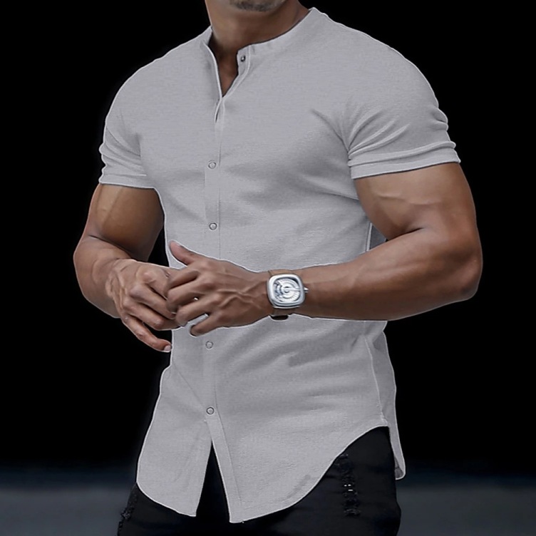 Solid color fashion trend shirt