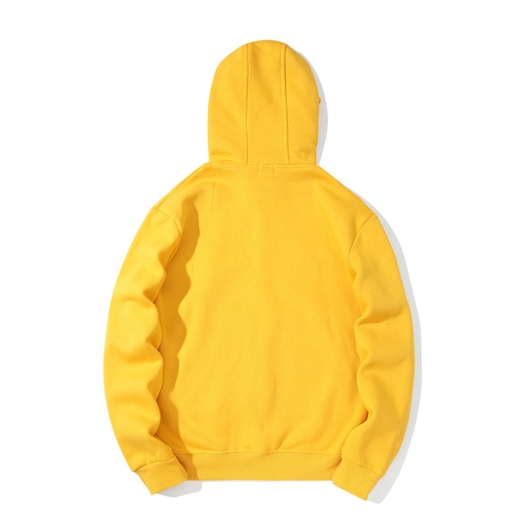 Loose zip lettering trend hoodie