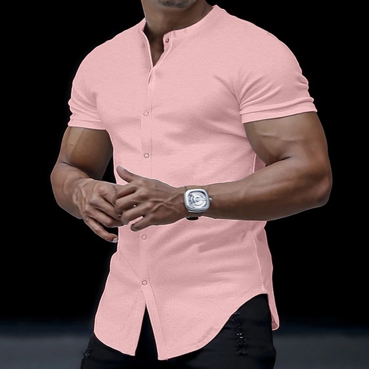 Solid color fashion trend shirt
