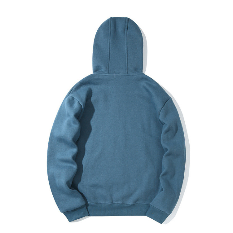 Loose zip lettering trend hoodie