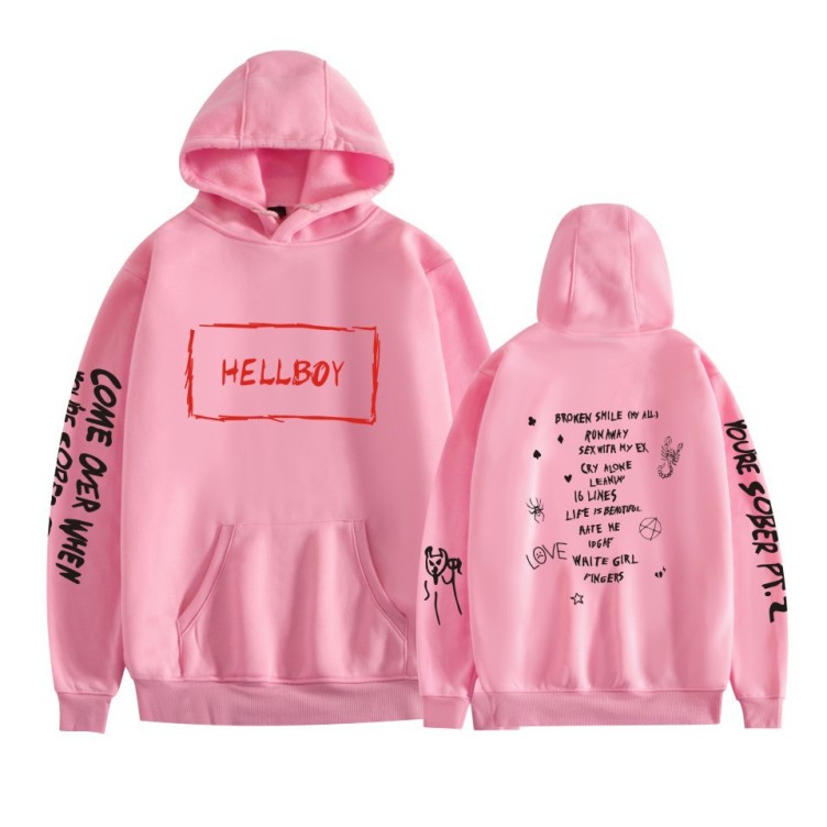 Printed fashion trend men's hoodie