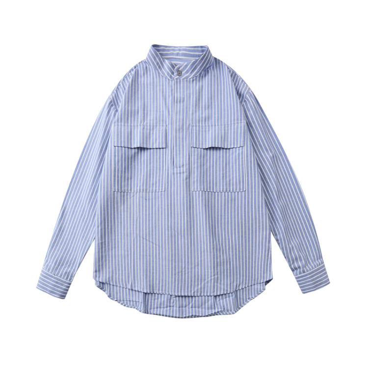 Vertical striped casual trend shirt