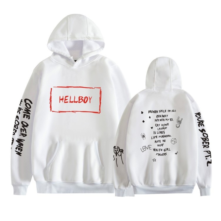 Printed fashion trend men's hoodie