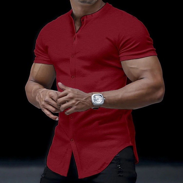 Solid color fashion trend shirt