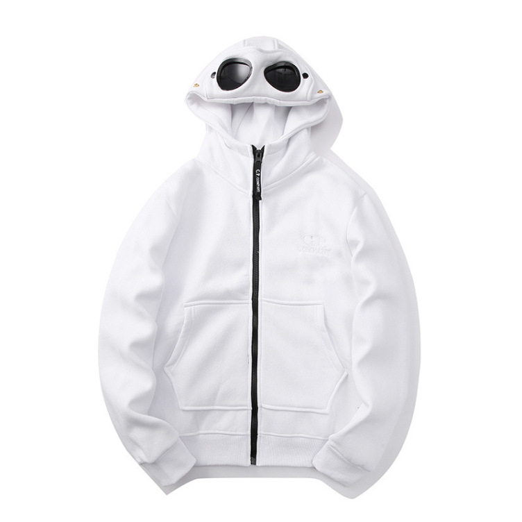 Loose zip lettering trend hoodie