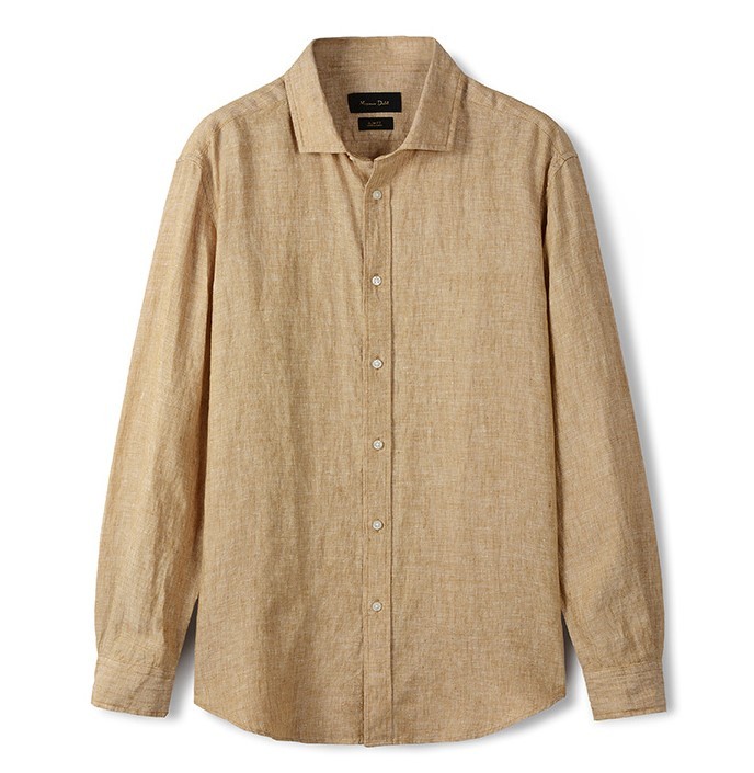 Linen men's long sleeve fashion shirt