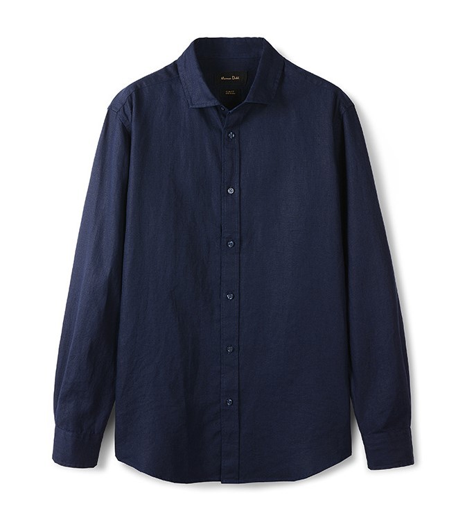 Linen men's long sleeve fashion shirt