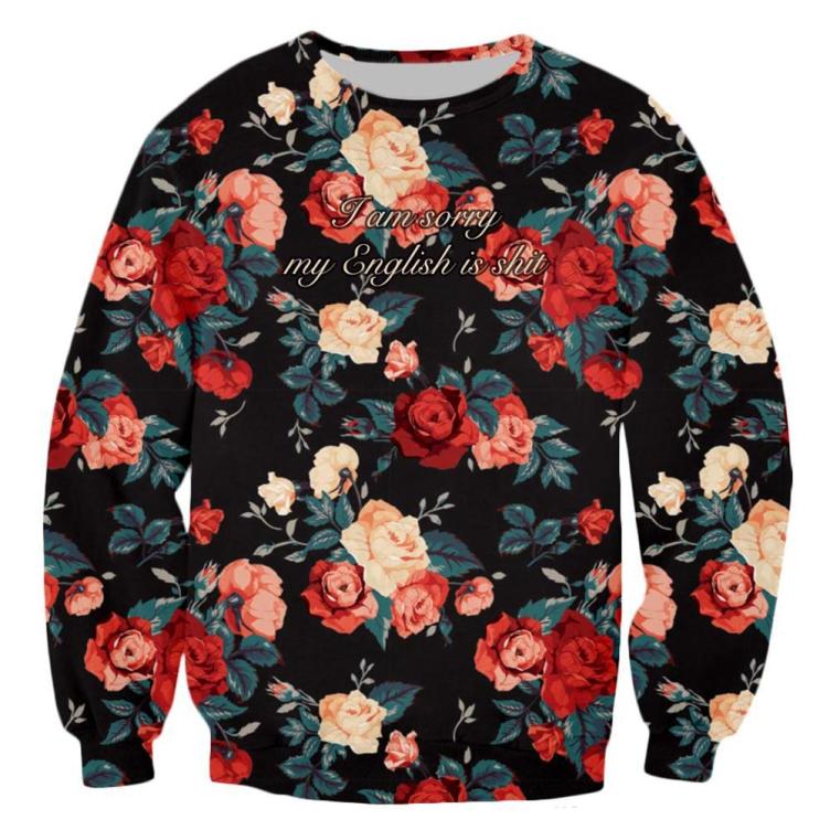 Printed fashion trend crewneck sweatshirt
