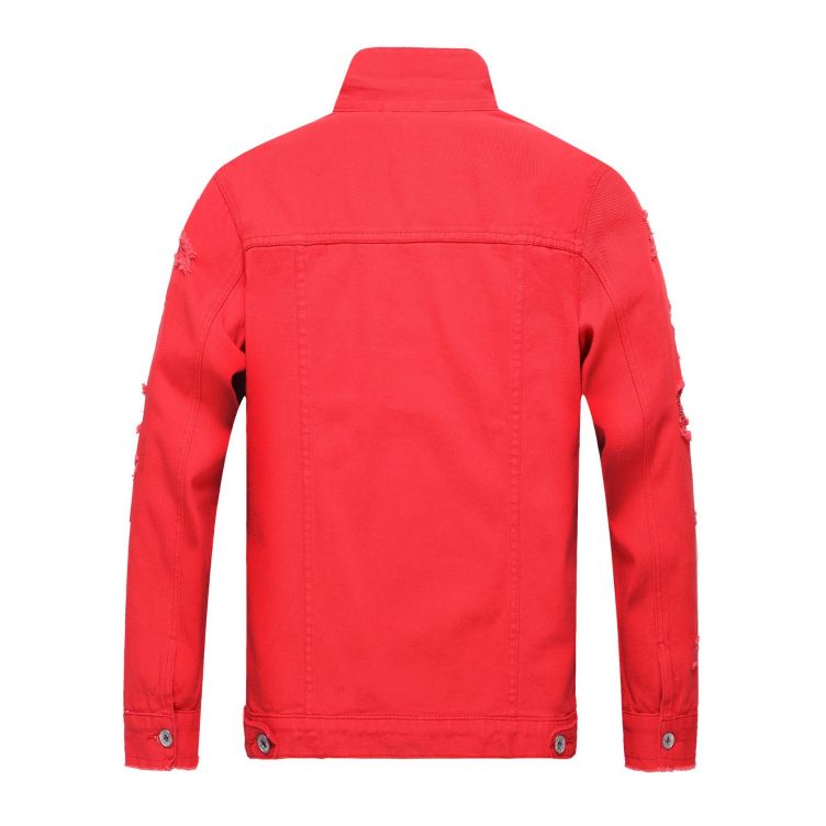 Denim ripped jacket fashion jacket