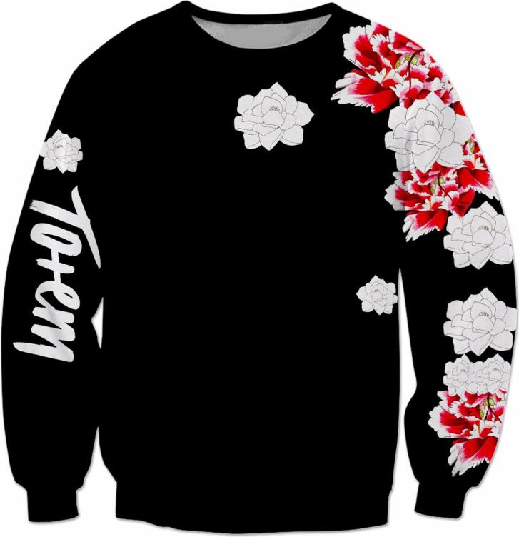 Printed fashion trend crewneck sweatshirt
