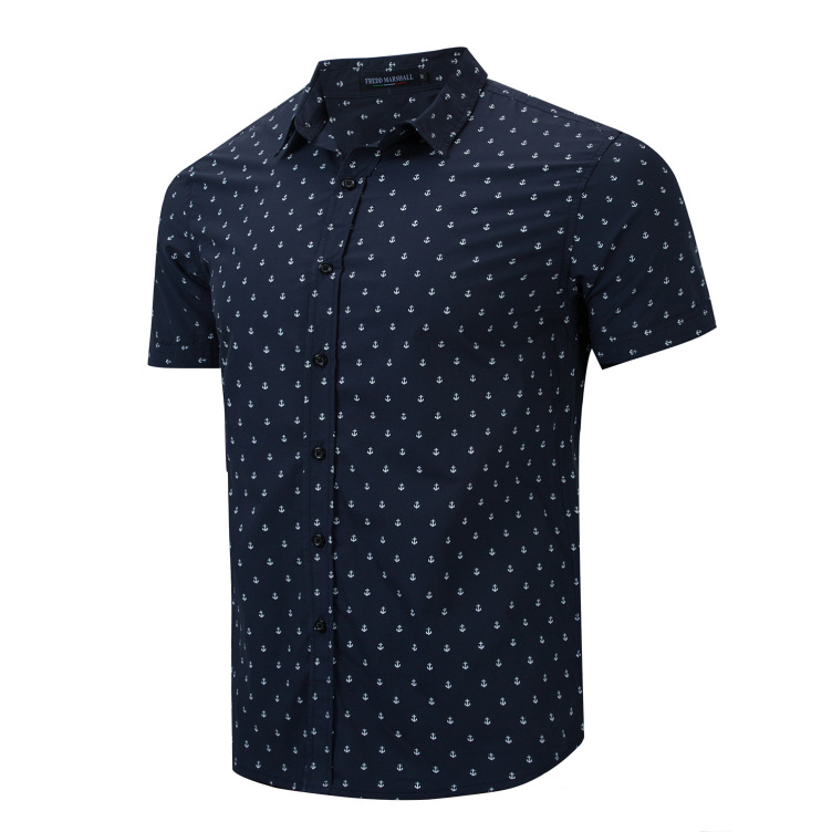 Printed short-sleeved fashion trend shirt