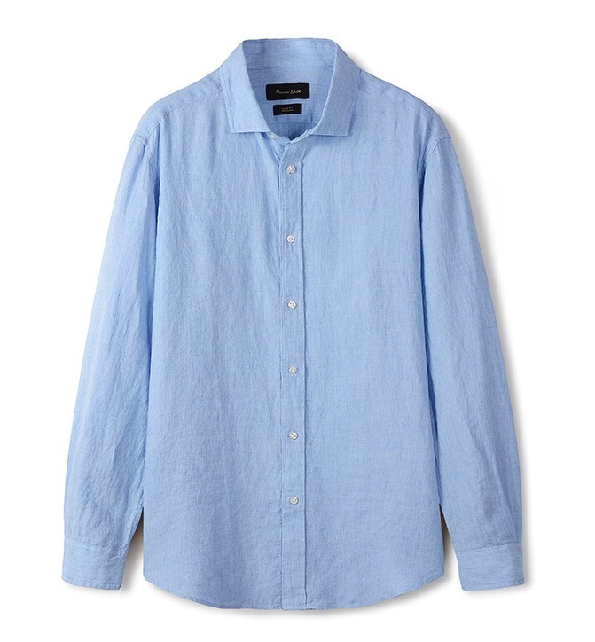 Linen men's long sleeve fashion shirt