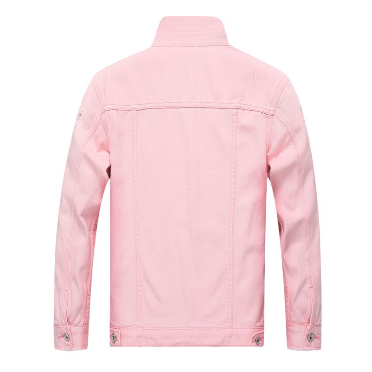 Denim ripped jacket fashion jacket