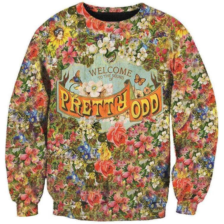 Printed fashion trend crewneck sweatshirt