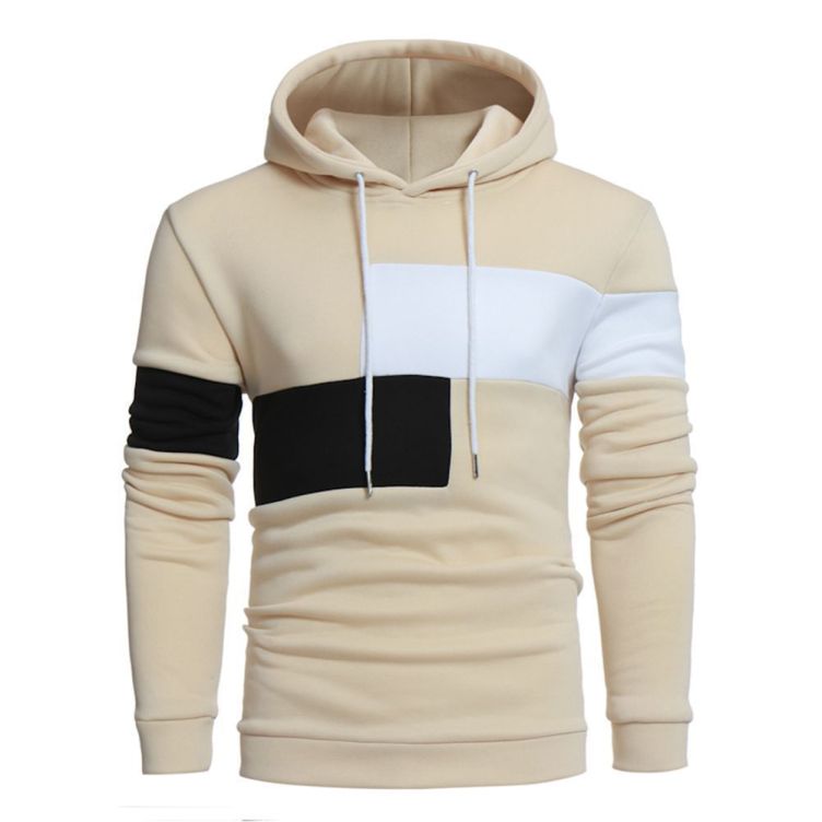 Fashionable color-block trend hoodie