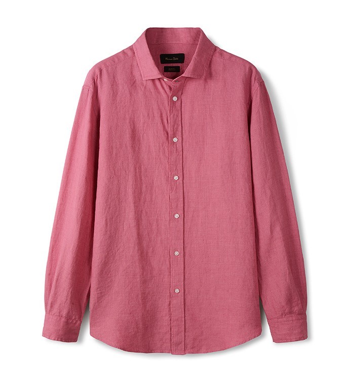Linen men's long sleeve fashion shirt
