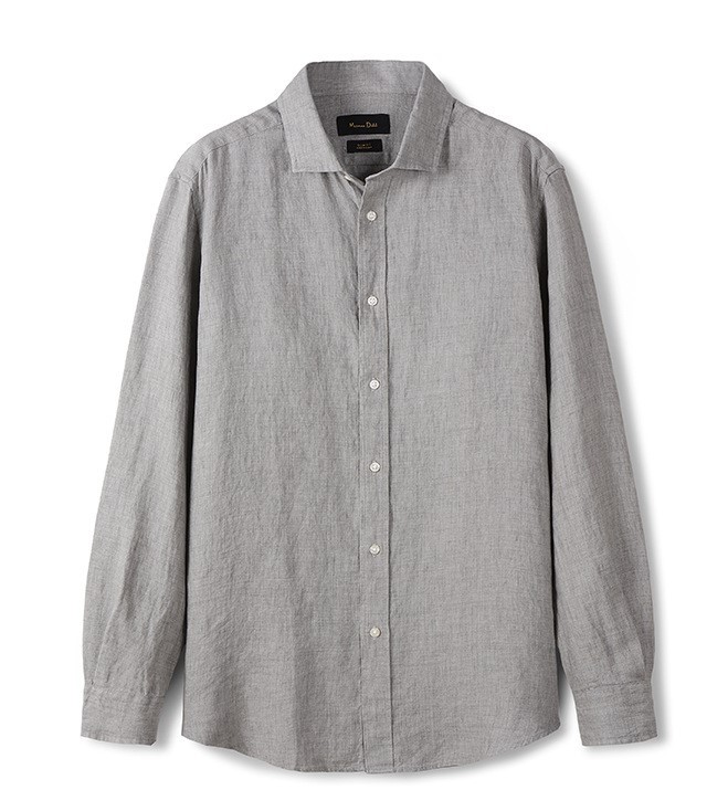 Linen men's long sleeve fashion shirt