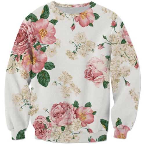 Printed fashion trend crewneck sweatshirt