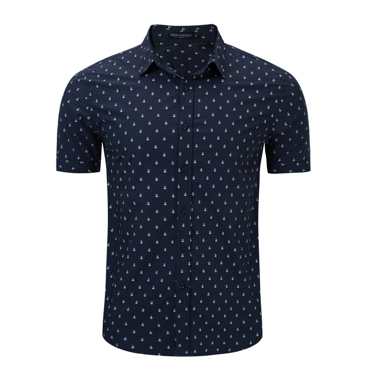 Printed short-sleeved fashion trend shirt