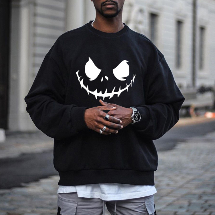 Monogram-print trendy plush sweatshirt
