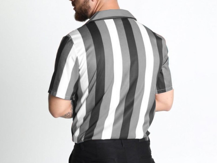 Lapel stripe print trend shirt