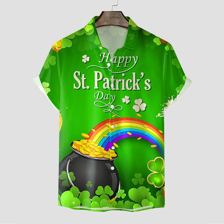 Printed fashion short-sleeved trend shirt