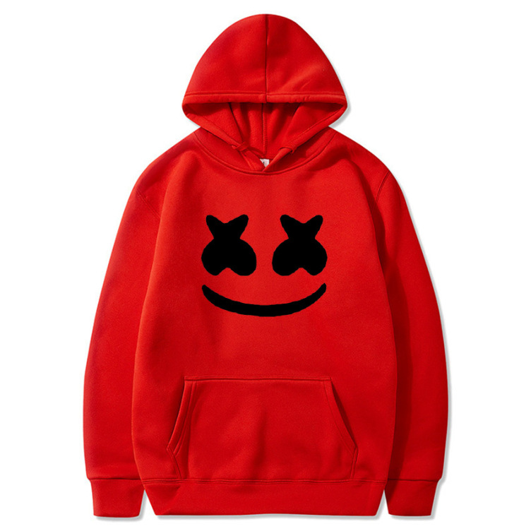 Smiley print fashion casual trend hoodie