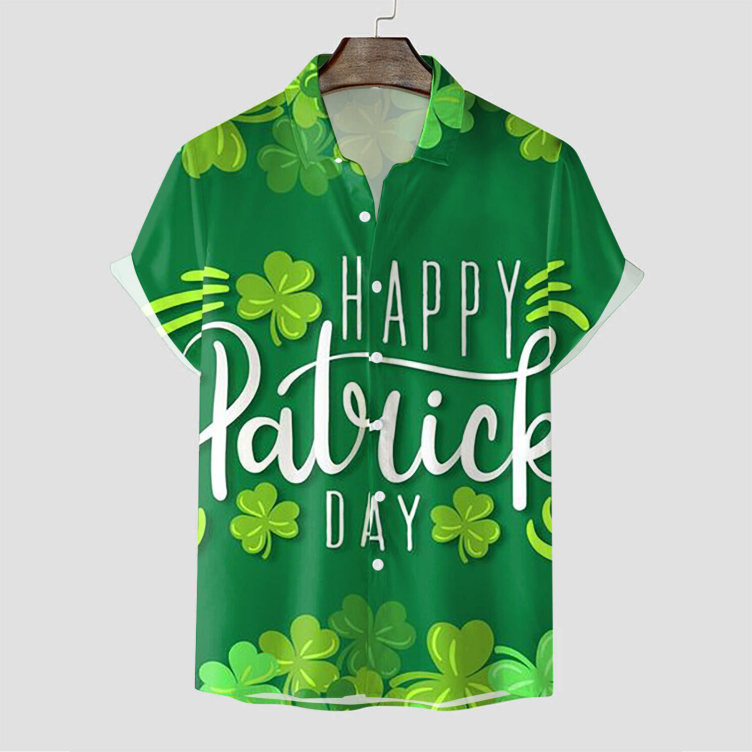 Printed fashion short-sleeved trend shirt
