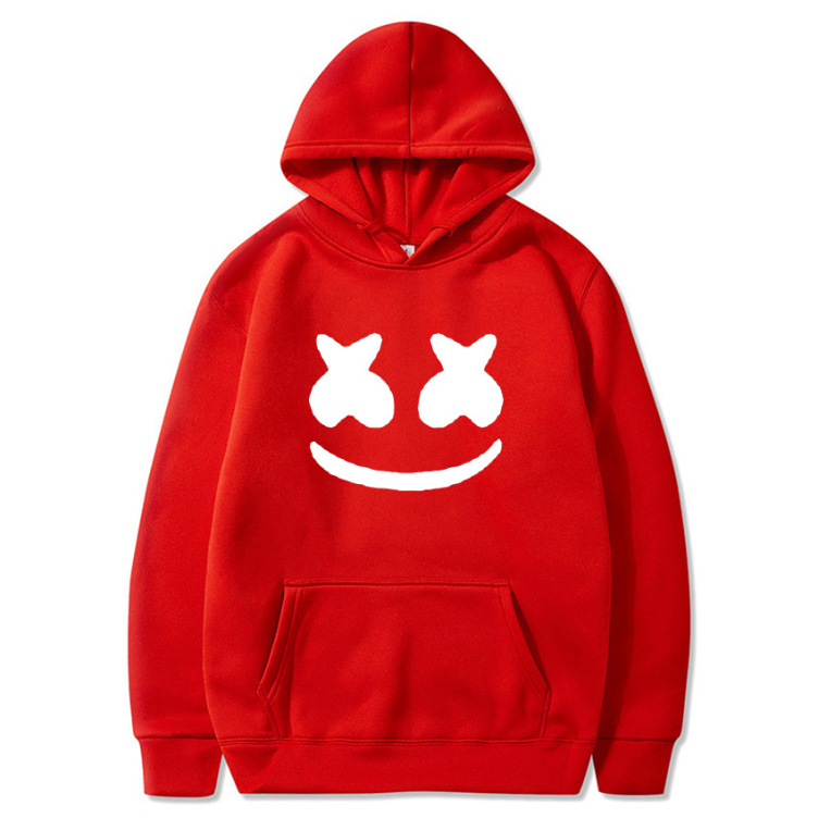 Smiley print fashion casual trend hoodie