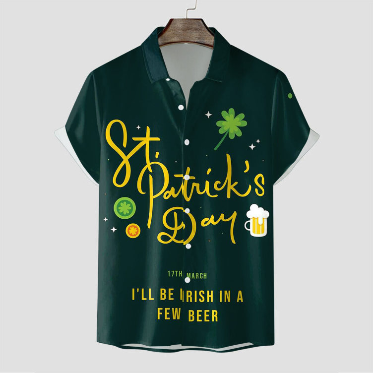 Printed fashion short-sleeved trend shirt
