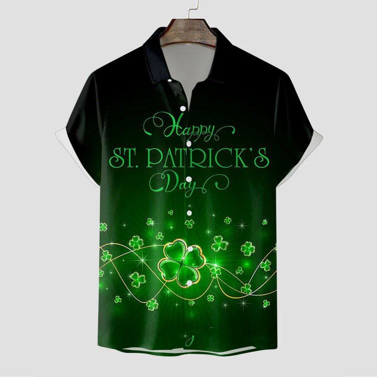 Printed fashion short-sleeved trend shirt