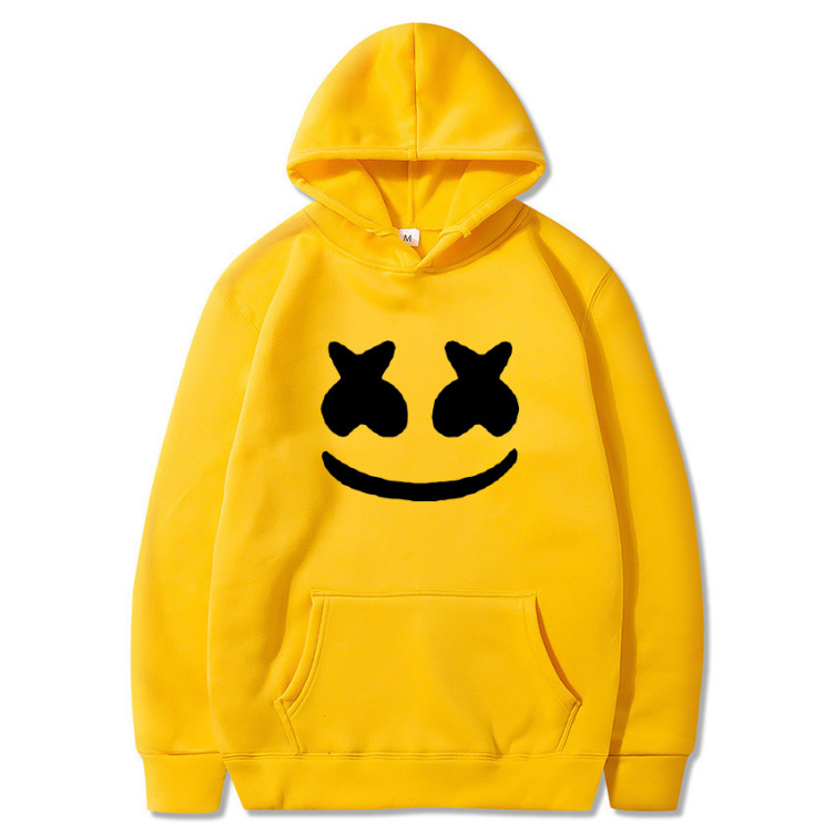 Smiley print fashion casual trend hoodie