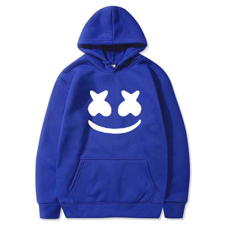Smiley print fashion casual trend hoodie