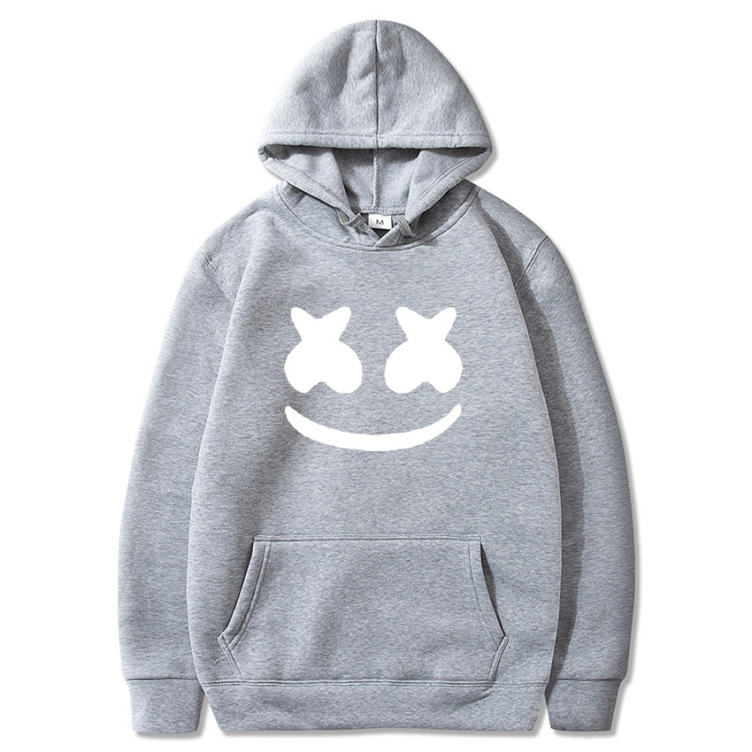 Smiley print fashion casual trend hoodie