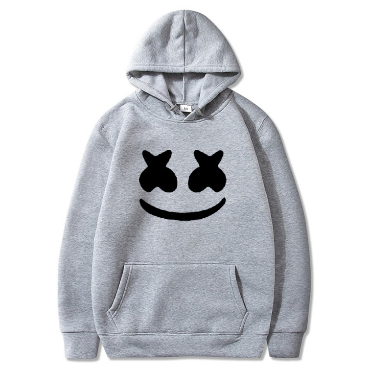 Smiley print fashion casual trend hoodie