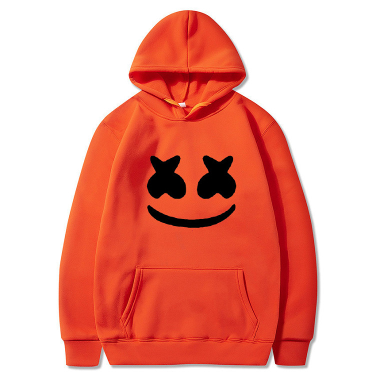 Smiley print fashion casual trend hoodie