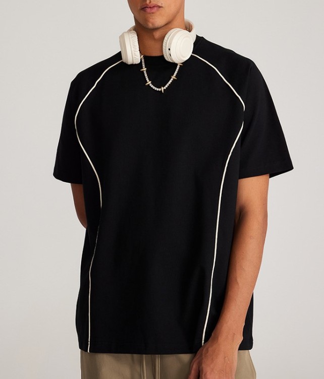 Solid color short-sleeved loose fashion T-shirt