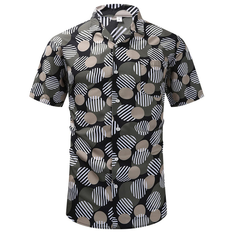 Printed casual trend short sleeved fashion shirt