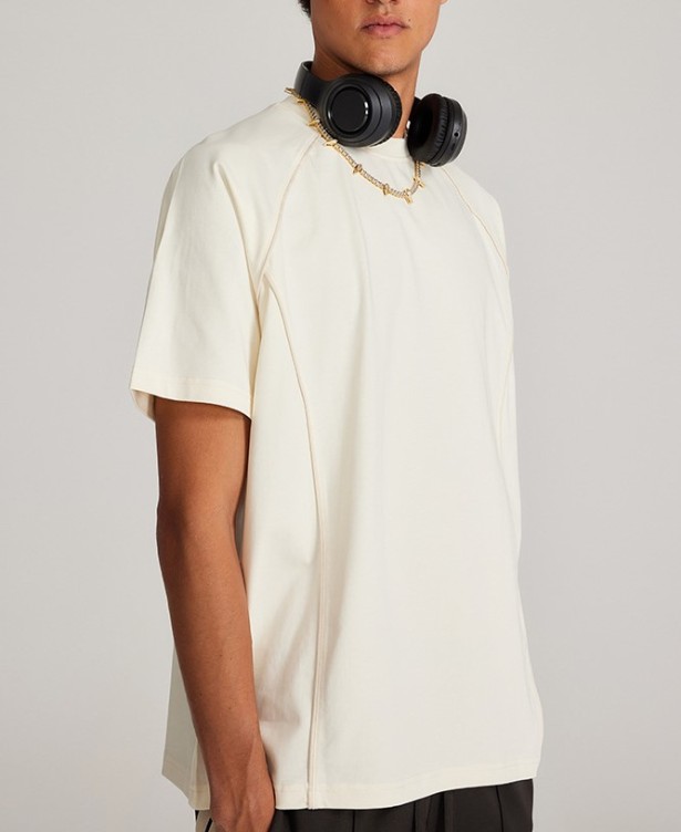 Solid color short-sleeved loose fashion T-shirt