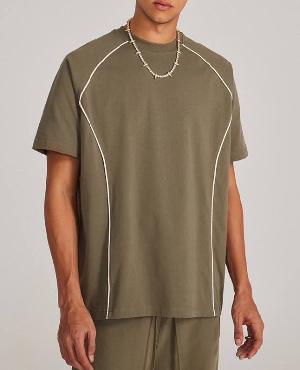 Solid color short-sleeved loose fashion T-shirt