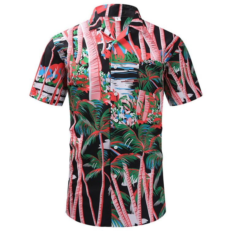 Printed casual trend short sleeved fashion shirt
