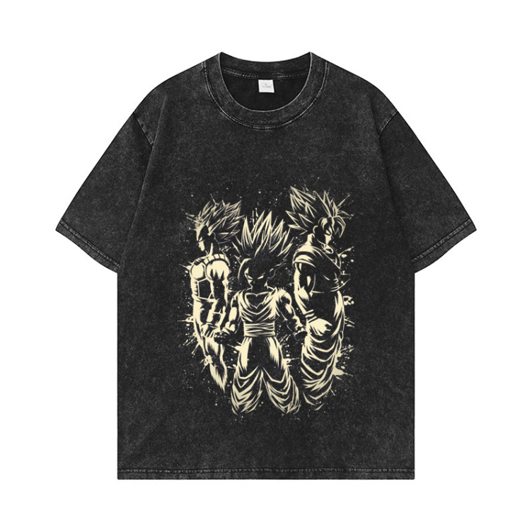 Printed crewneck casual fashion T-shirt