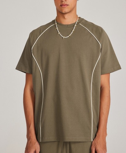 Solid color short-sleeved loose fashion T-shirt