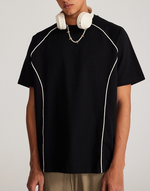Solid color short-sleeved loose fashion T-shirt