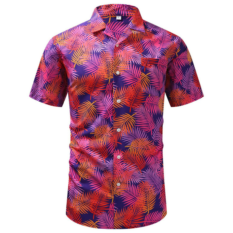 Printed casual trend short sleeved fashion shirt