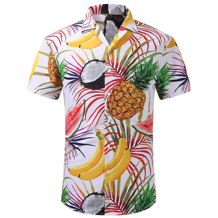 Printed casual trend short sleeved fashion shirt