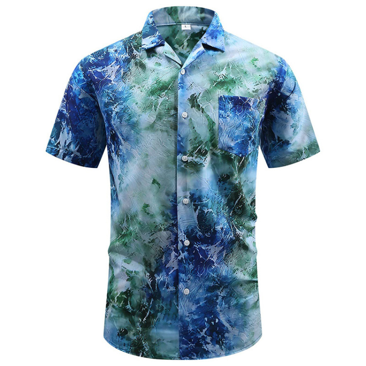 Printed casual trend short sleeved fashion shirt