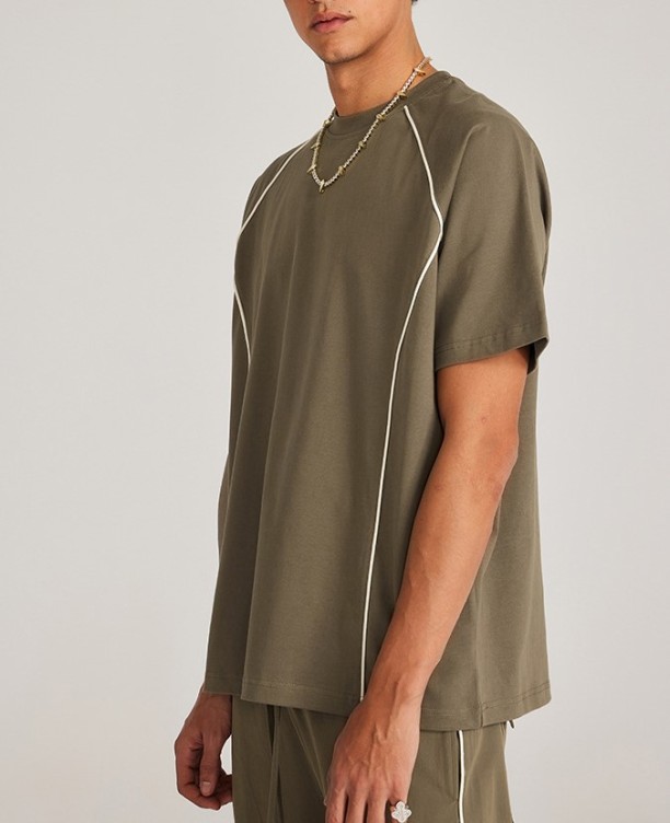 Solid color short-sleeved loose fashion T-shirt